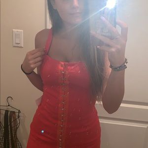 Trendy red dress